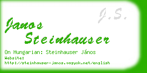 janos steinhauser business card